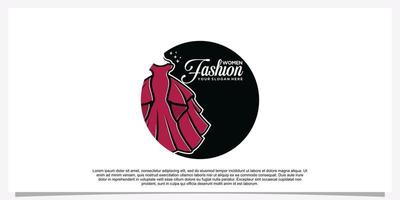 logotipo de boutique de moda y emblema de etiqueta de logotipo de tienda vector premium