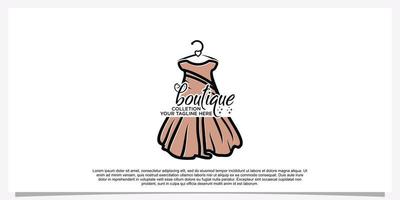 Fashion boutique logo and store logo label emblem Premium Vector