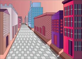 ilustración de vector de escena de calle de la ciudad