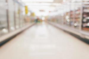 frozen product aisle in supermarket photo