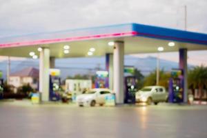 gas station blur background photo