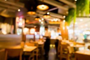 Restaurant cafe interior abstract blur background photo