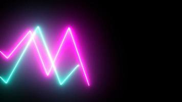 Glowing neon lines, abstract background. Looped animation. video