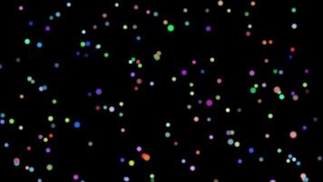 coloridas bolas y burbujas en movimiento voladoras abstractas. hermoso fondo abstracto y material de archivo. video