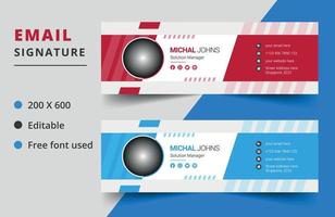 Creative Email Signature Template Design vector