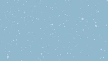 Real Snow, falling snow on blue background. Motion graphics. video