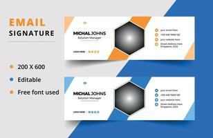 Creative Email Signature Template Design vector