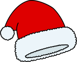 chapeau de père noël isolé, illustration png