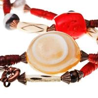 natural agate stone in string of beads photo