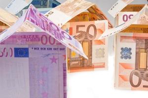 expensive houses from euro banknotes photo