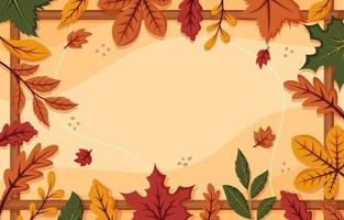 Nature Fall Floral Border Background vector