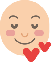 emoji souriant avec des coeurs png