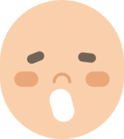 ícone de emoji de rosto bocejando png