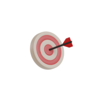 3D Isolated Dart Board And Arrow png