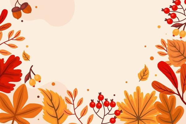 Autumn Fallen Leaves Background