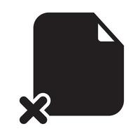 Broken Files Icon Solid Style vector