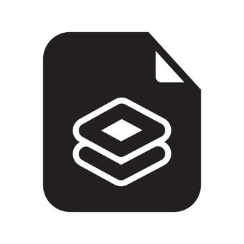 icono de archivos de base de datos estilo sólido vector