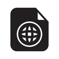 Browser Files Icon Solid Style vector