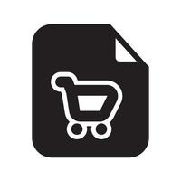 Cart Files Icon Solid Style vector