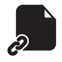 Link Files Icon Solid Style vector