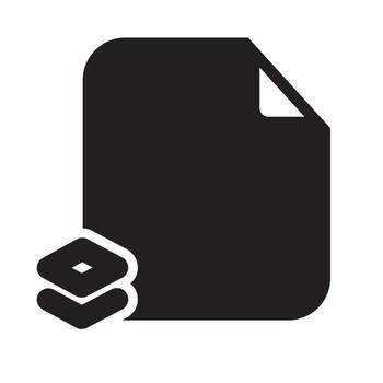 icono de archivos de base de datos estilo sólido vector