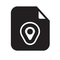 Location File Icon Solid Style vector