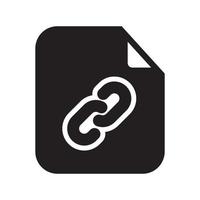 Link Files Icon Solid Style vector