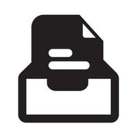 File Storage Icon Solid Style vector