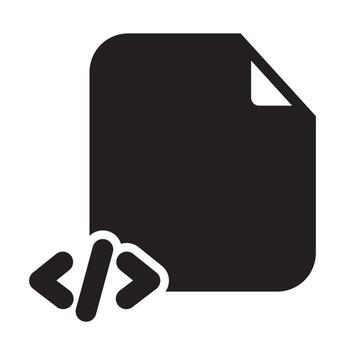 Coding Files Icon Solid Style vector