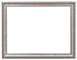 silvered ancient narrow picture frame photo