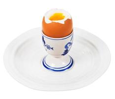 soft boiled egg in egg cup photo