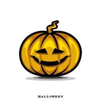 Monster Pumpkin cartoon Halloween vector 010