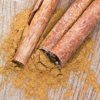sticks and powdered Cinnamon spice