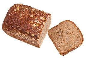 top view of grain bread loaf photo