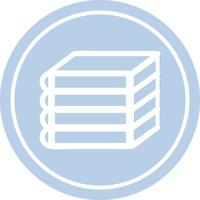 stack of books circular icon vector