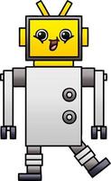 gradient shaded cartoon robot vector