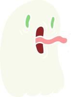 cartoon of kawaii scary ghost vector