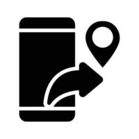 Mobile Map Direction Icon vector