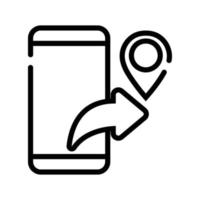 Mobile Map Direction Icon vector