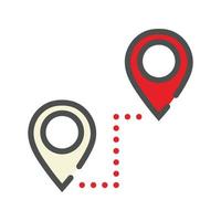 Map Distance Icon vector