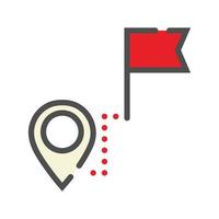 Map Distance Icon vector
