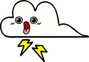 comic book style cartoon storm cloud vector