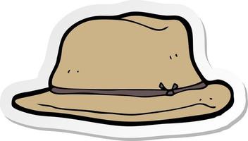 sticker of a cartoon hat vector