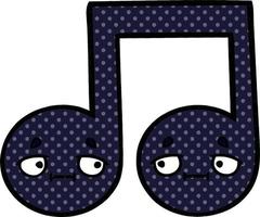 comic book style cartoon musical note vector