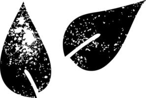 distressed symbol leaves vector