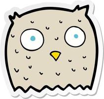 sticker of a cartoon owl vector