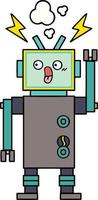 cute cartoon robot vector