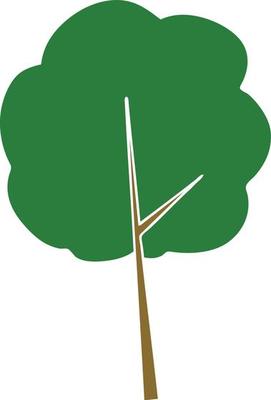 quirky hand drawn cartoon tree