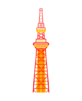 arbre du ciel de tokyo dans un style design plat