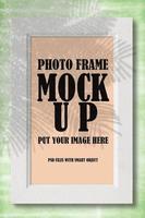 Minimalist simply photo frame mockup with shadow